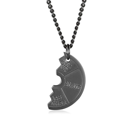 Couples Dumbbell Pendant Necklace - Fitness Jewelry