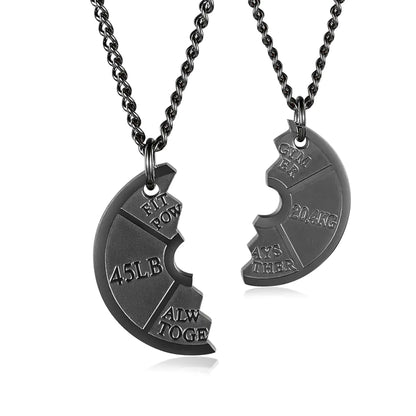Couples Dumbbell Pendant Necklace - Fitness Jewelry